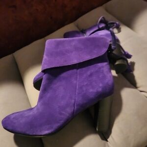 Elegant Purple Ankle Boots